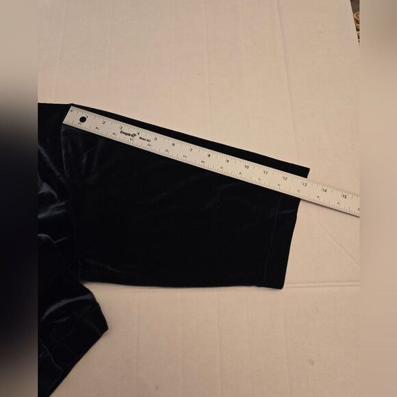 Eileen Fisher Boxy Velvet Top In Navy Blue Size Large - Picture 3 of 8